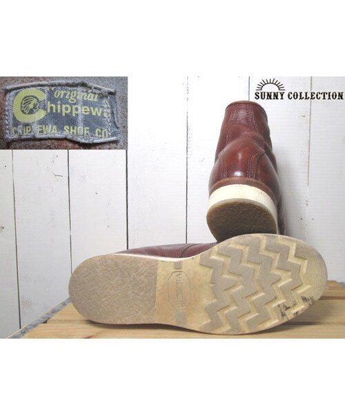Chippewa（チペワ）の「CHIPPEWA モックトゥ ブーツ ワークブーツ 茶