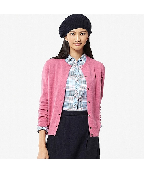 UNIQLO（ユニクロ）の「WOMEN カシミヤクルーネックカーディガン（長袖