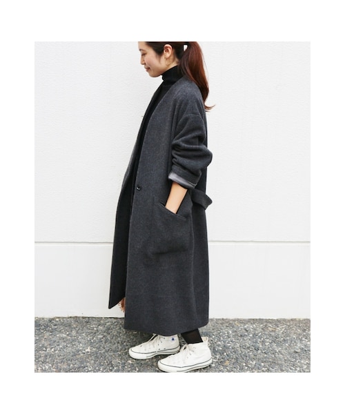 IENA（イエナ）の「《予約》ウールモッサーノーカラーコート