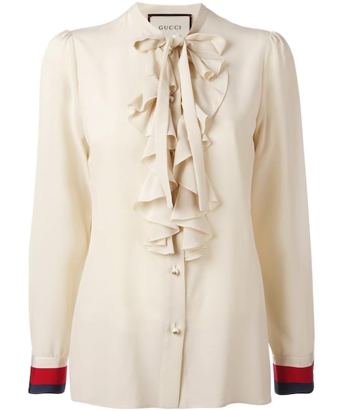 GUCCI（グッチ）の「Gucci - フリル装飾ボウタイブラウス - women