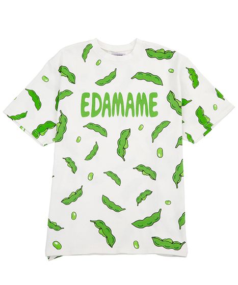 フード総柄Tシャツ(LEMON NINJIN EDAMAME)[商品：PN18SS-099-5R