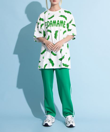 フード総柄Tシャツ(LEMON NINJIN EDAMAME)[商品：PN18SS-099-5R