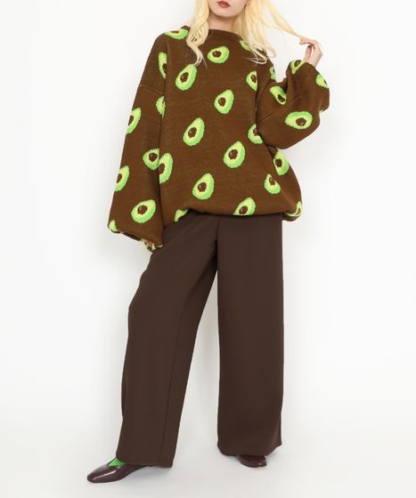 フード総柄ニット[商品：PN24AW-030] - PUNYUS Online Store / 公式通販