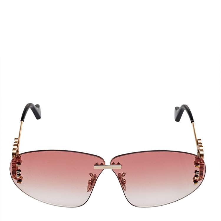 Loewe Gold Tone/ Pink Gardient LW40048U Rimless Sunglasses Loewe | TLC