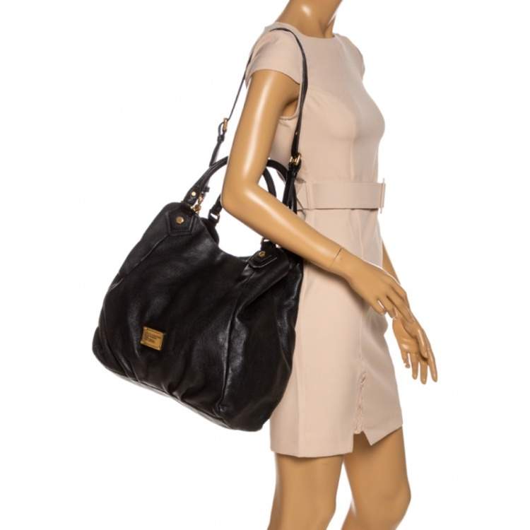 Marc by Marc Jacobs Black Leather Classic Q Francesca Shoulder Bag
