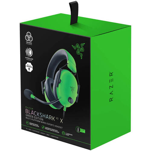 Razer レイザー BlackShark V2 X - Green Edition ゲーミングヘッド