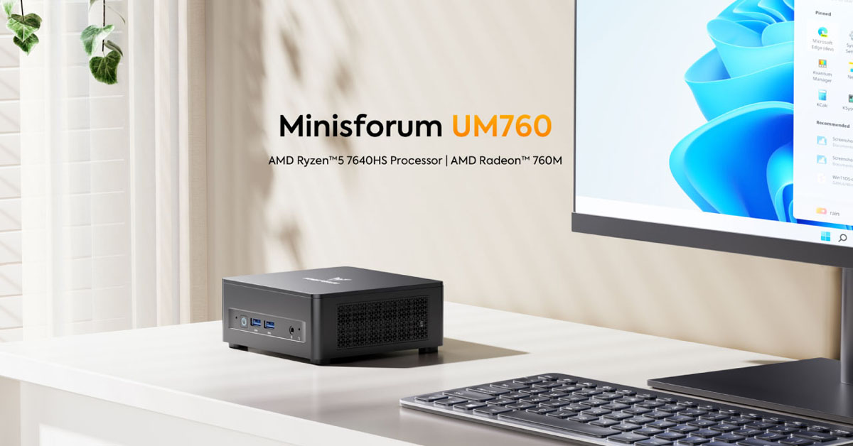 MINISFORUM ミニズフォーラム ミニPC UM760-32/1T-W11Pro(7640HS