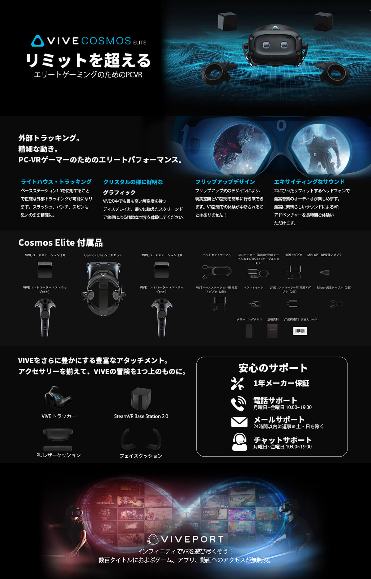 HTC エイチティシー VIVE Cosmos Elite ベースステーション