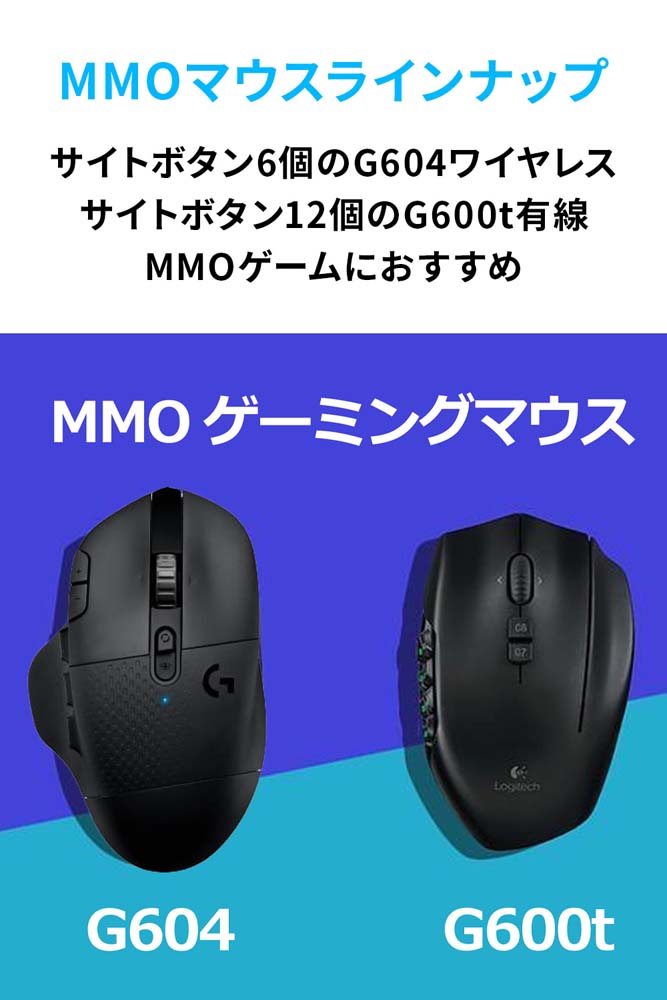 Logicool ロジクール G604 LIGHTSPEED Gaming Mouse HEROセンサー