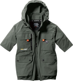 春夏用]バートル AC2036 エアークラフト ハイバックファン半袖ブルゾン