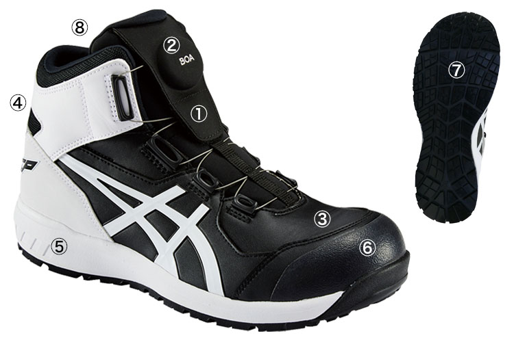 アシックス 安全スニーカーウィンジョブBOA(B9-FCP304) | トラスコ中山