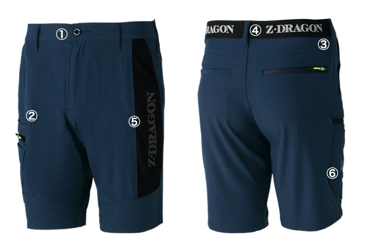 春夏用]Z-DRAGON ストレッチショートパンツ[男女兼用](01-75142