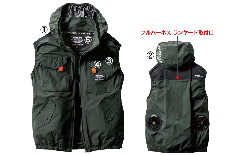 在庫限り】[春夏用]バートル AC1154 エアークラフトタクティカルベスト