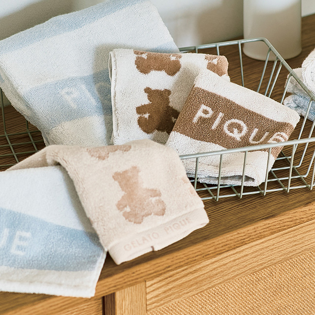 ジェラート ピケ[gelato pique]のベア柄タオル4枚セット｜お祝い