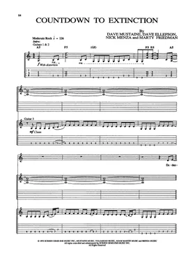 Free Countdown To Extinction by Megadeth sheet music | Download
