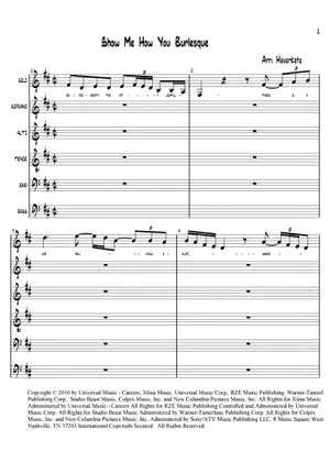 Show me how you burlesque - Christina Aguilera Sheet Music for