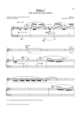 Free The Turn Of The Screw by Benjamin Britten sheet music