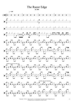 Play Official version of The razors edge Sheet Music by AC/DC for