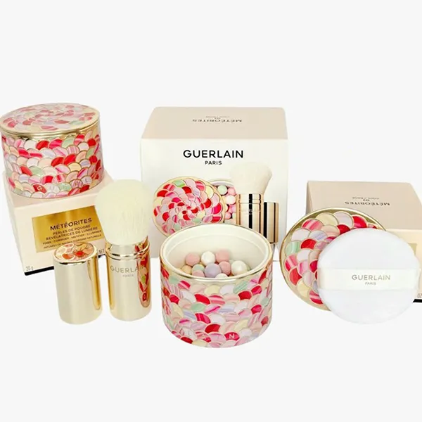 Set Phấn Phủ Ngọc Trai Guerlain Meteorites Duo 02 Cool/Rose + Cọ