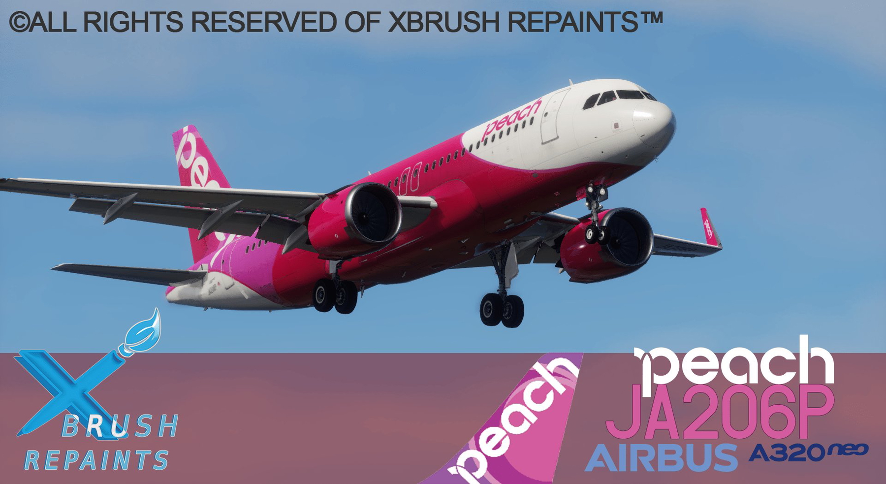 ToLiss A320neo Peach Aviation JA206P - X-Plane.to