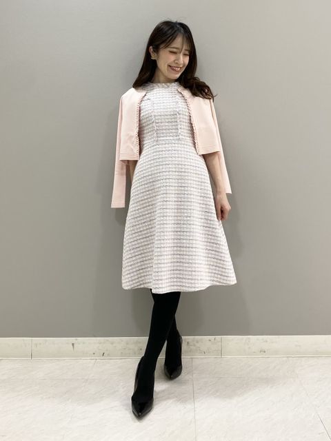 M Maglie le cassetto》ファンシーツイードワンピース《Linton Tweeds