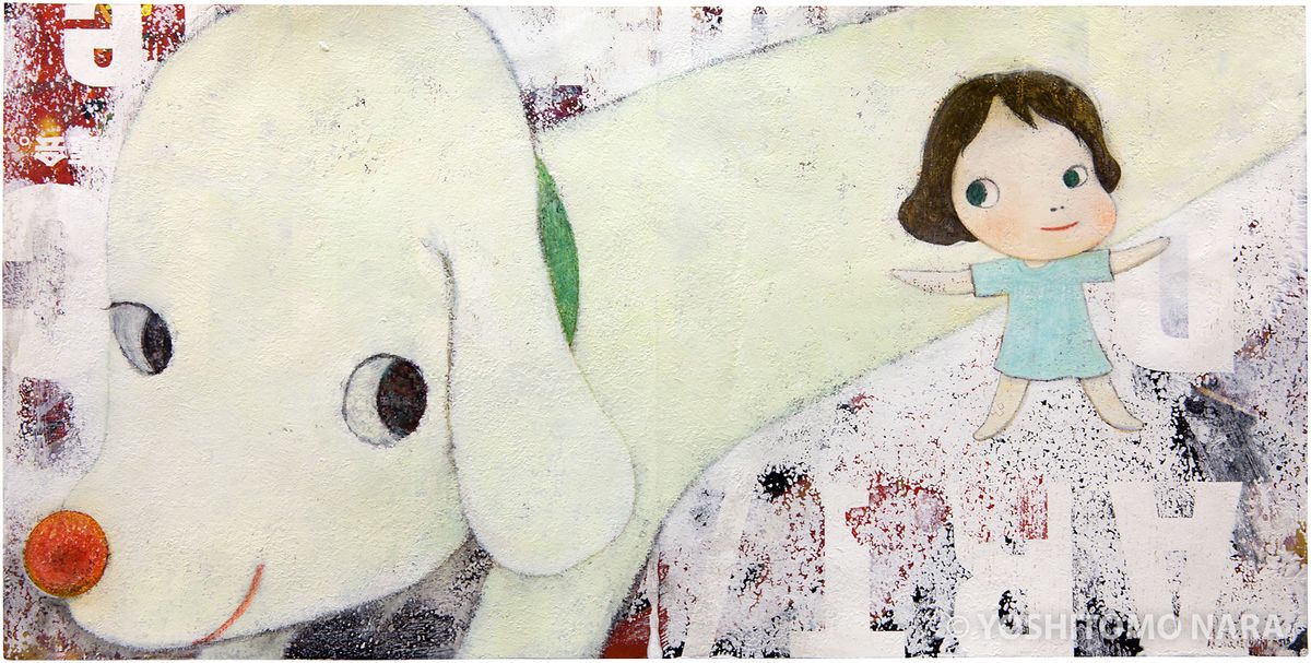 油絵 Yumiko確認 友だちの歌を聴く犬 油絵 Yumiko様専用確認 友だちの