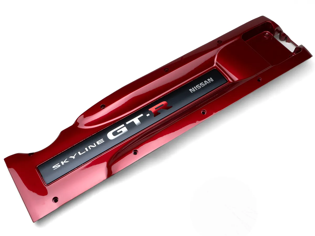 OEM R34 GTR RB26DETT Center Engine Cover Plate - Red