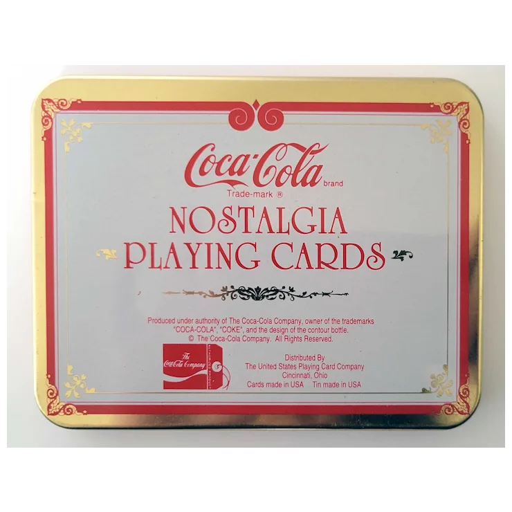 Coca-Cola Nostalgia Playing Cards Double Deck With Coke Santa