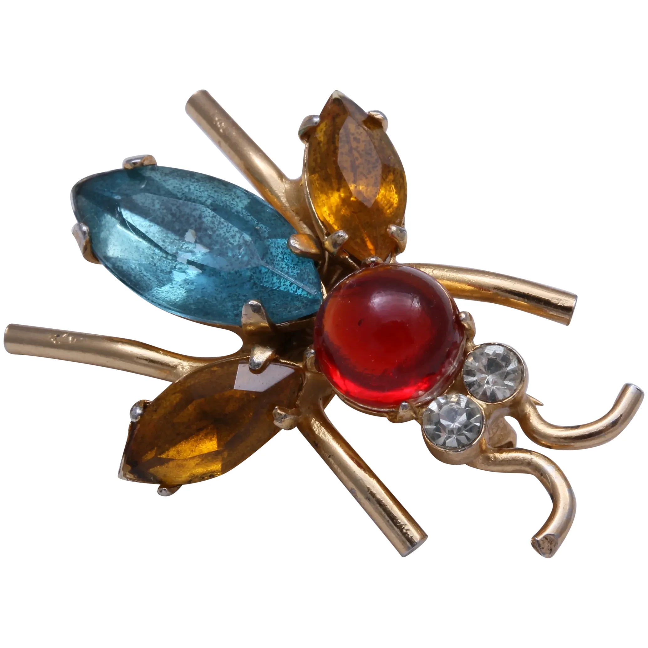 Coro Pegasus Brooch 1940s Sterling Jelly Belly Bug. For Sale at