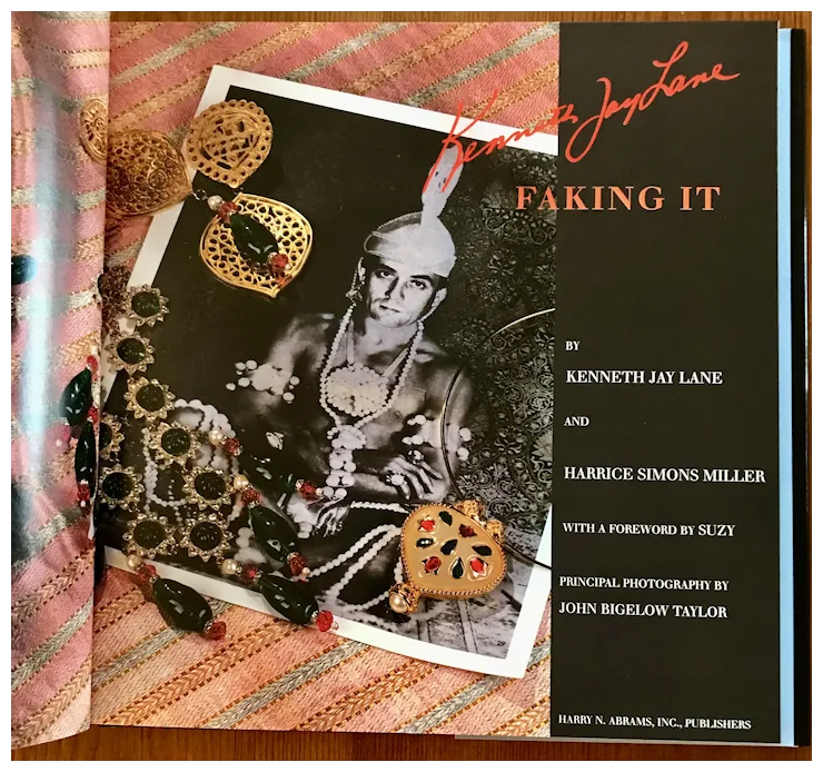 Autographed First Edition - Kenneth Jay Lane: Faking It. For Sale