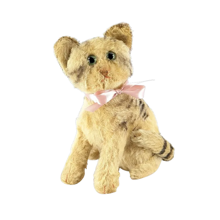 Steiff Cat Susi sitting Tabby largest 8 inches vintage 1954 to