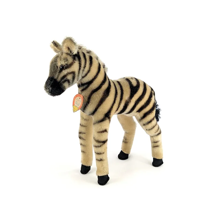 Steiff Zebra with ID second largest 10 inches vintage 1953 to 1962