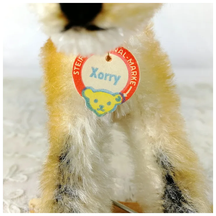 Steiff Fox Xorry all IDs smallest 4 inches vintage 1960 to 1964
