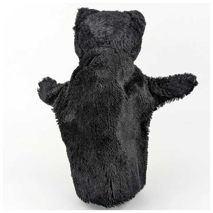 Steiff Black Tom Cat Hand Puppet with IDs vintage 1965 to 1967