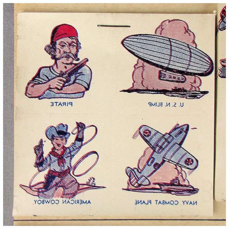 1940s ~ American Transfer Pictures ~ 144 Decals - Tattoos Military