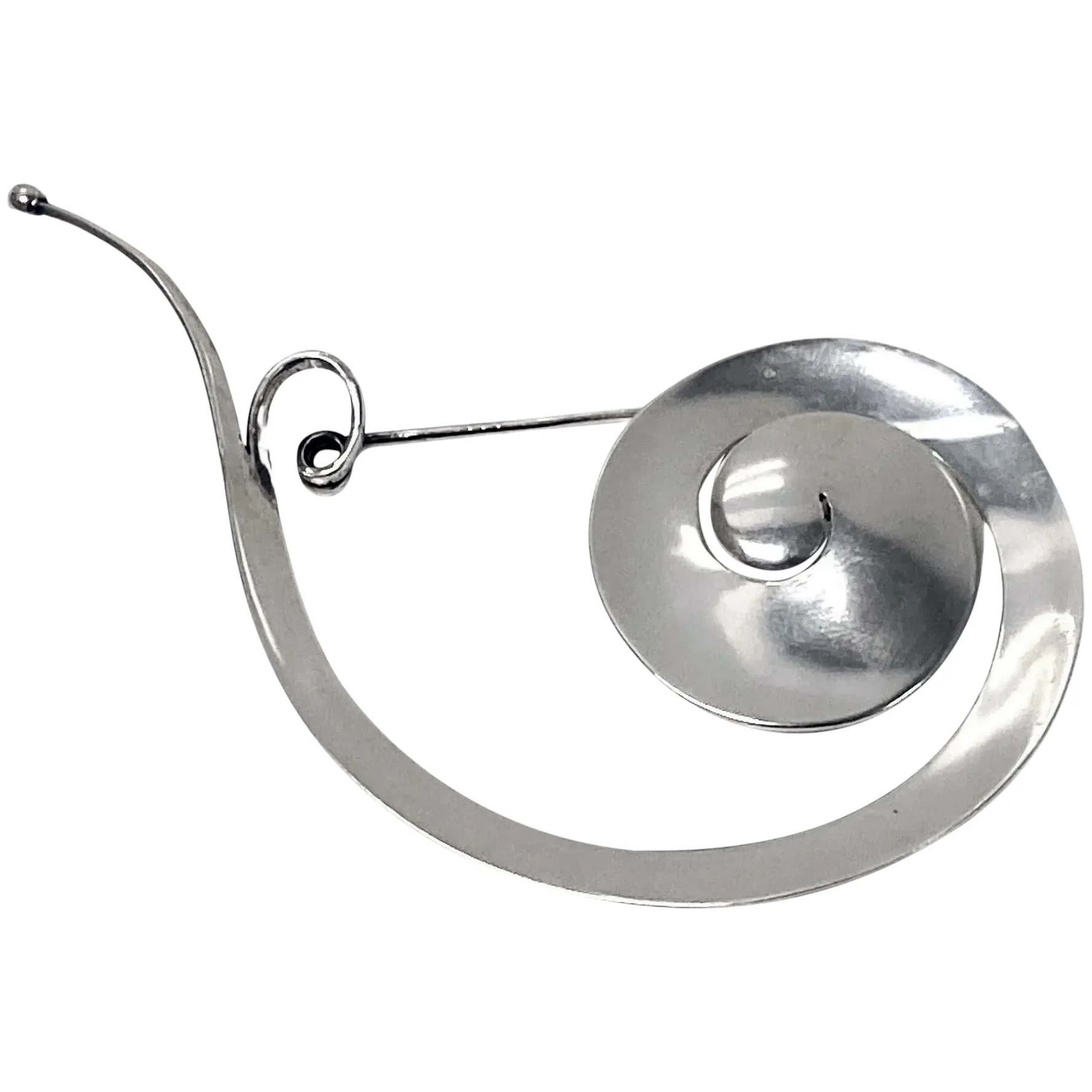 Georg Jensen Vivianna Torun Sterling large Pram Brooch No 392. For