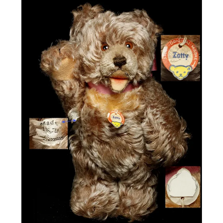 Early Post WWII Little Brother Steiff Zotty 5xJointed Teddy Bear