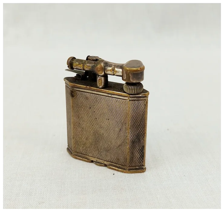 Vintage 1930s Dunhill Nickel Plated Petrol Lighter. For Sale at