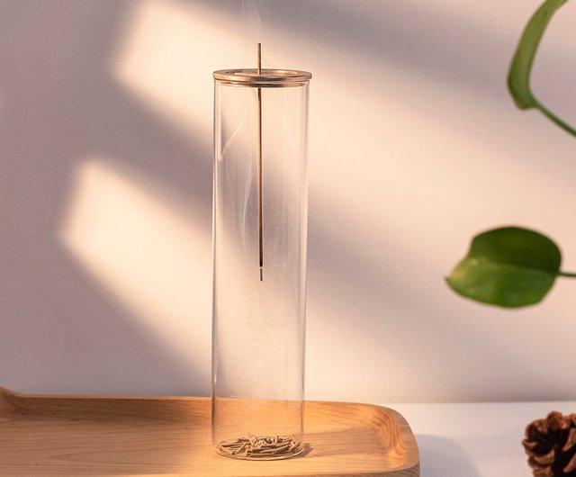 お香立て おしゃれ吊り下げ式 線香立て 癒やし香炉 ガラス製 おしゃれ