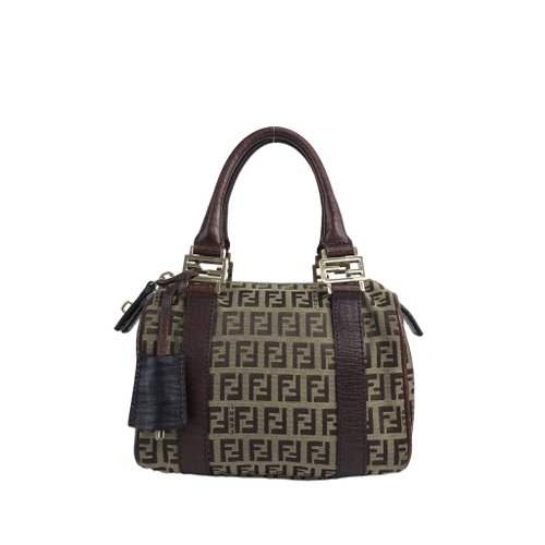 日本直送 名牌中古包 】FENDI フェンディ ズッキーノ ハンドバッグ