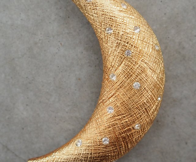 CHRISTIAN DIOR ディオール MOON 月ブローチ ゴールド ヴィンテージ