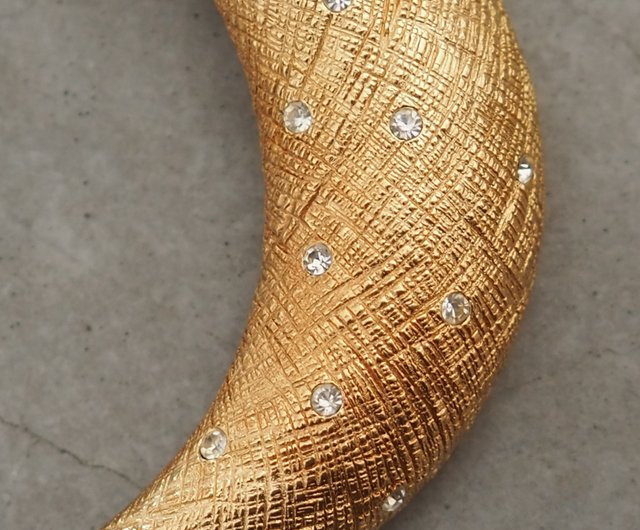 CHRISTIAN DIOR ディオール MOON 月ブローチ ゴールド ヴィンテージ