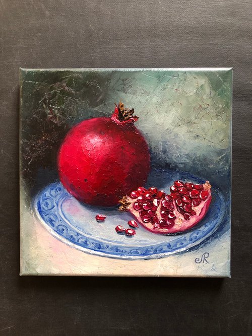 油絵 菅家令子インテリア 額付(黒) uF6-061303 静物 かぼちゃ 絵画