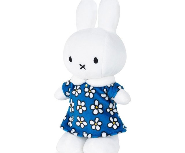 台湾 オランダ Bon Ton Toys | ミッフィー ぬいぐるみ ブルー 花柄
