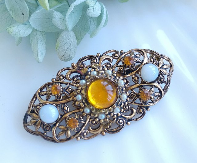 中国アンティークブローチジュエリー 獅子ヴィンテージ 中国