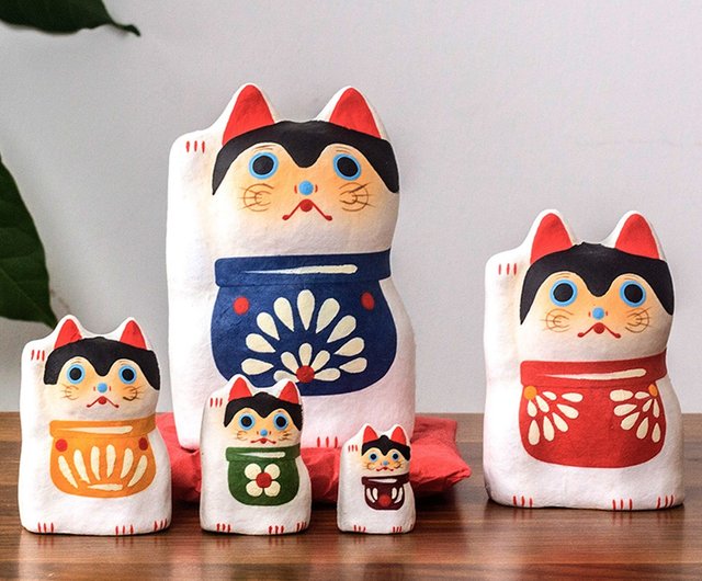 千里社 高崎大門屋 手作り和紙マトリョーシカ 招き猫 柴犬 だるま