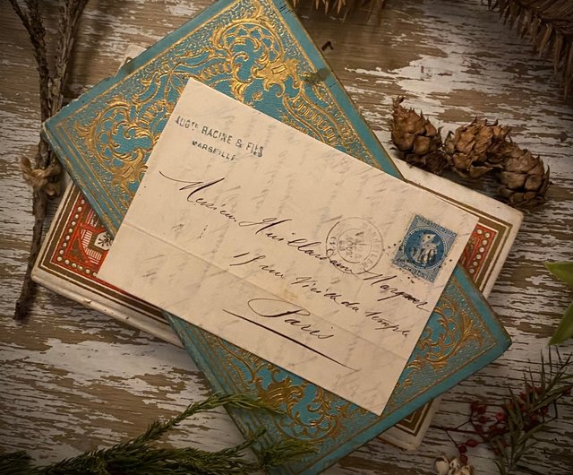 台湾 19世紀フランス 百年郵便 手書きの手紙 ct-antique - Pinkoi