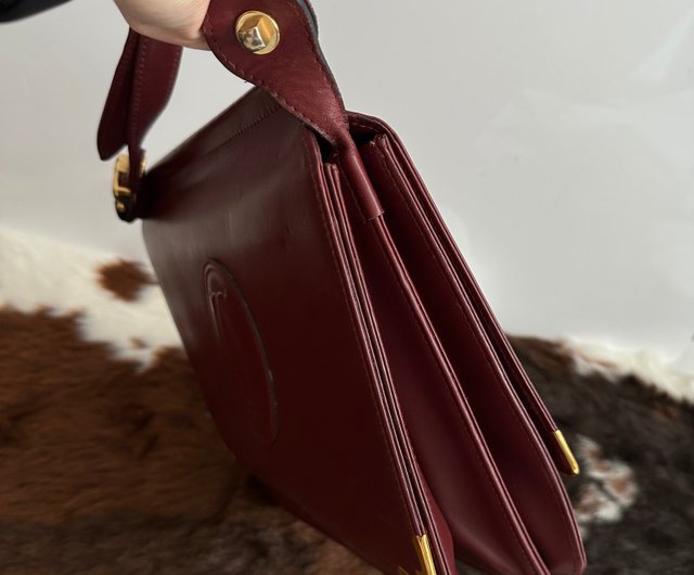 CARTIER カルティエ ヴィンテージ マストライン 両面ロゴ レザー