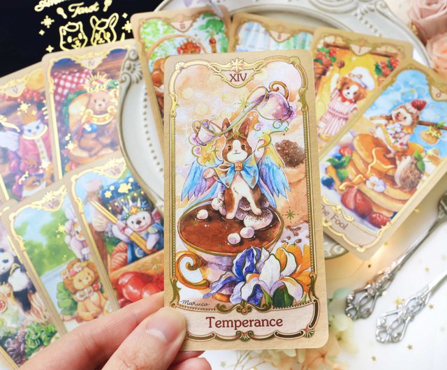 台湾 小動物と美食のタロットカード 78枚セットplus2枚動物 グルメ