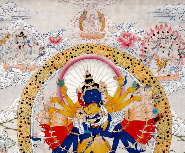 ネパール チャクラサンバラ タングカ | チベットアート 神聖な結びつき